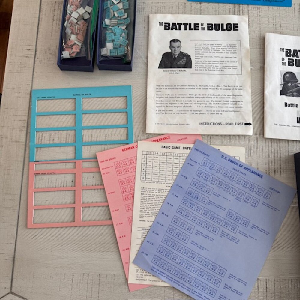 1965 Avalon Hill – The Battle of the Bulge Complete • Very Good Condition - Picture 6 of 10